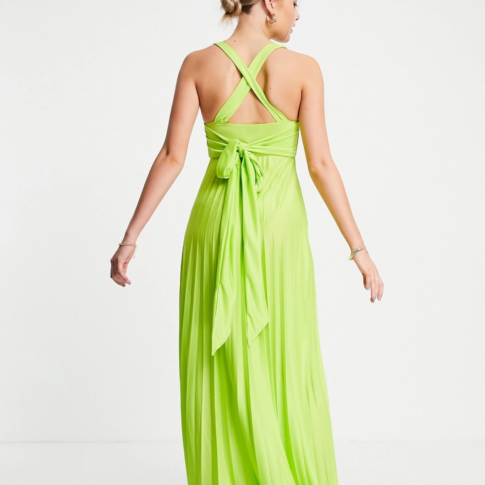 ASOS DESIGN cross back pleated maxi dress